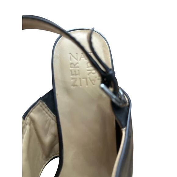 NATURALIZER Women's Black Azalea Leather Heel Cup Slingback Sandals Size 10.5 - Picture 6 of 12